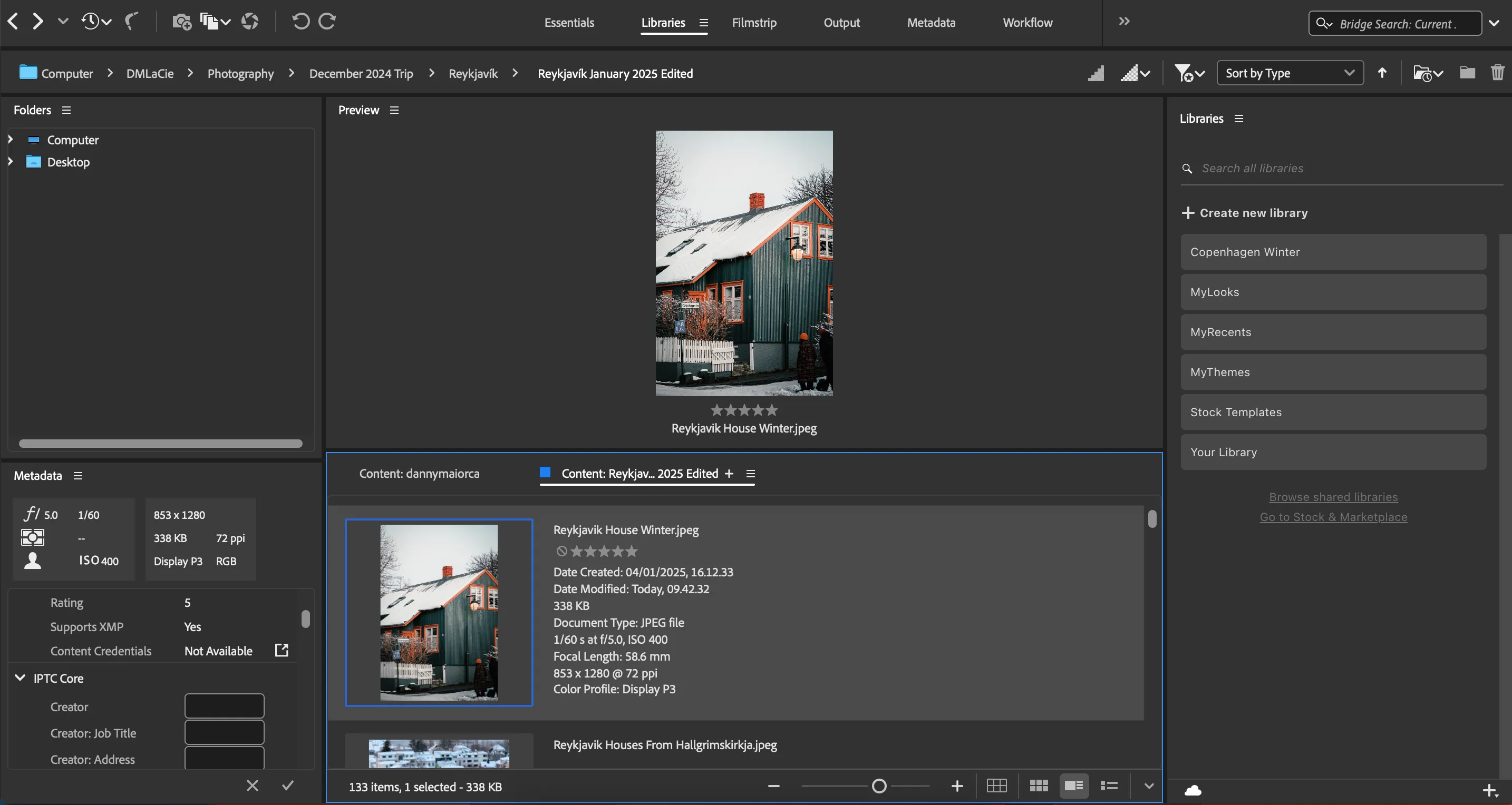 Tùy chỉnh kích thước hình thu nhỏ (thumbnails) trong Adobe Bridge để tối ưu hiển thị