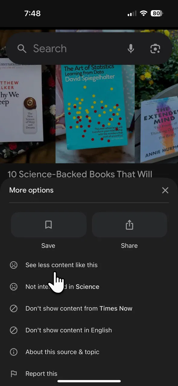Tùy chỉnh nguồn cấp dữ liệu cá nhân trong Google Discover qua cài đặt