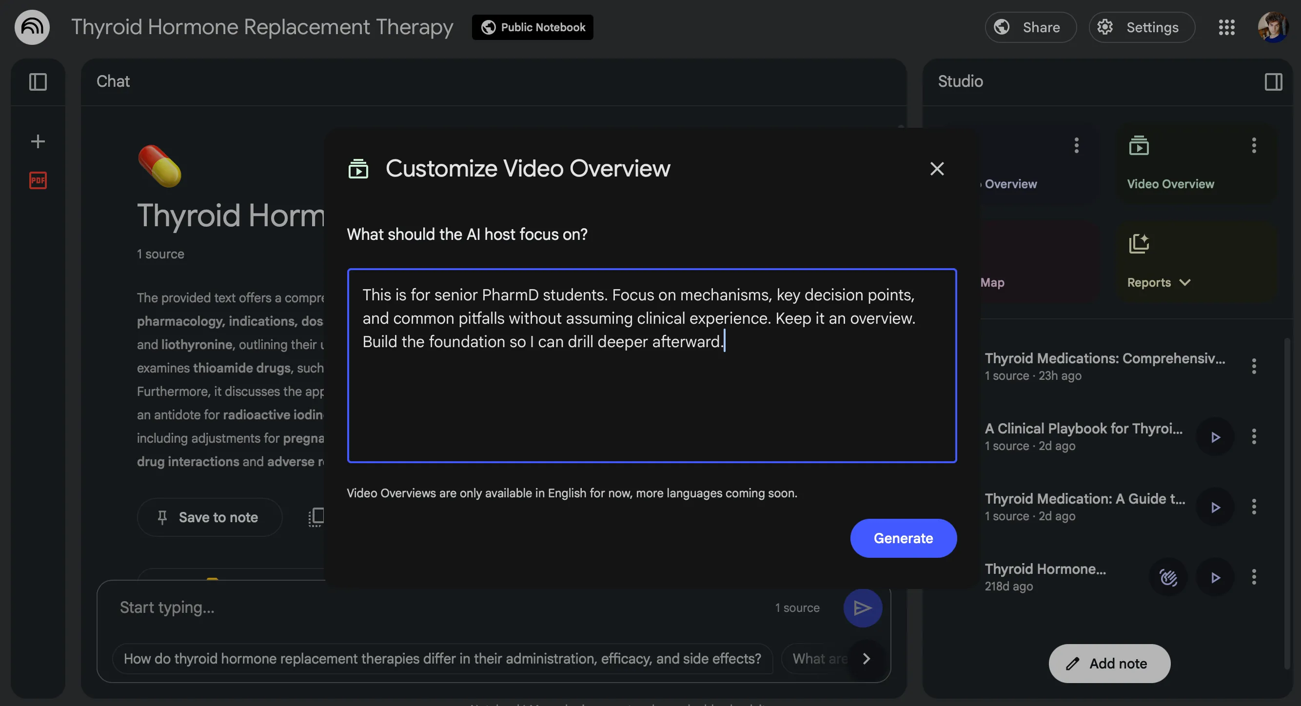 Tùy chỉnh Video Overview trong NotebookLM