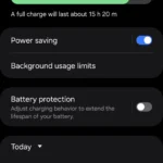 Tùy chọn Chế độ tiết kiệm pin trong cài đặt pin của Android