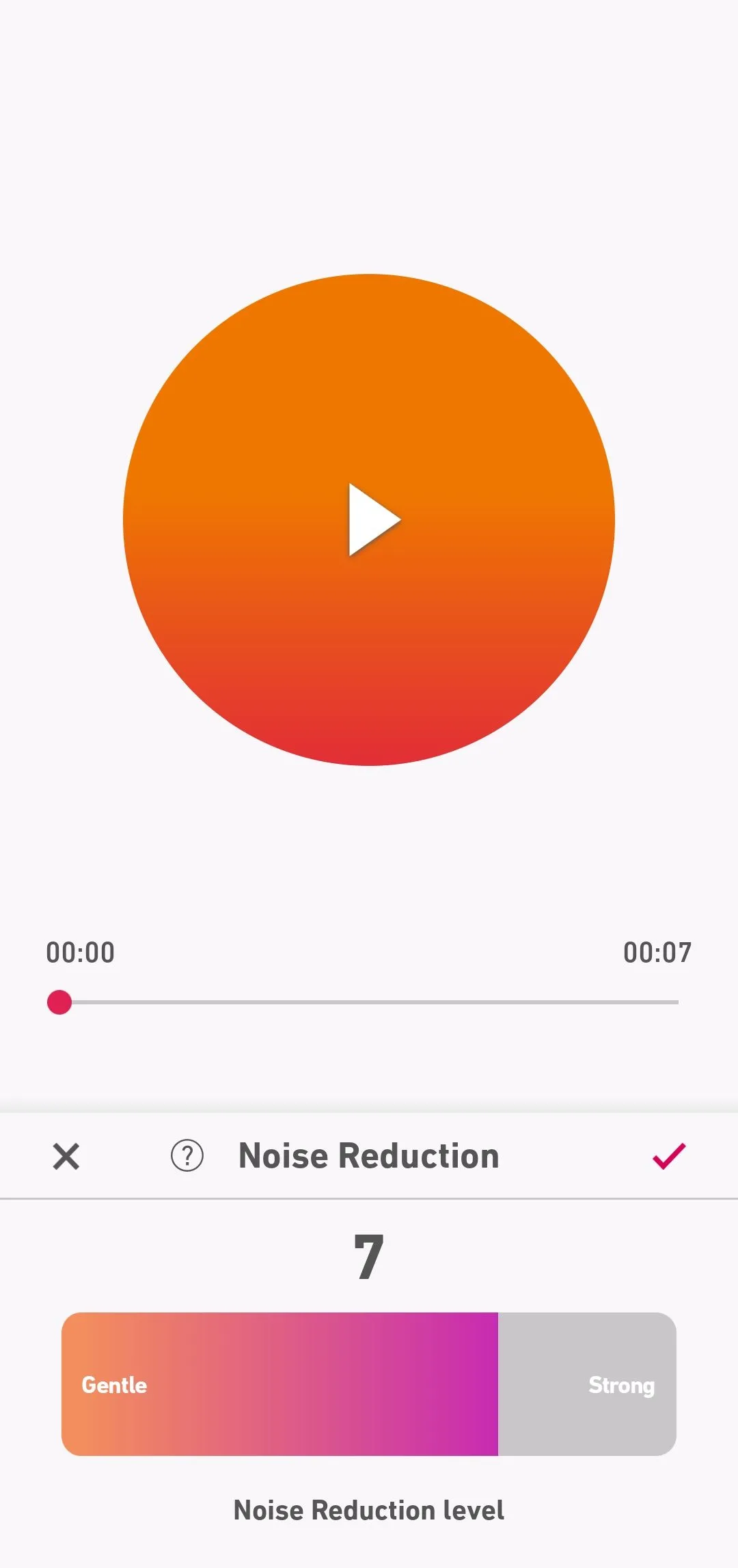 Tùy chọn giảm tiếng ồn tích hợp trong ứng dụng Dolby On