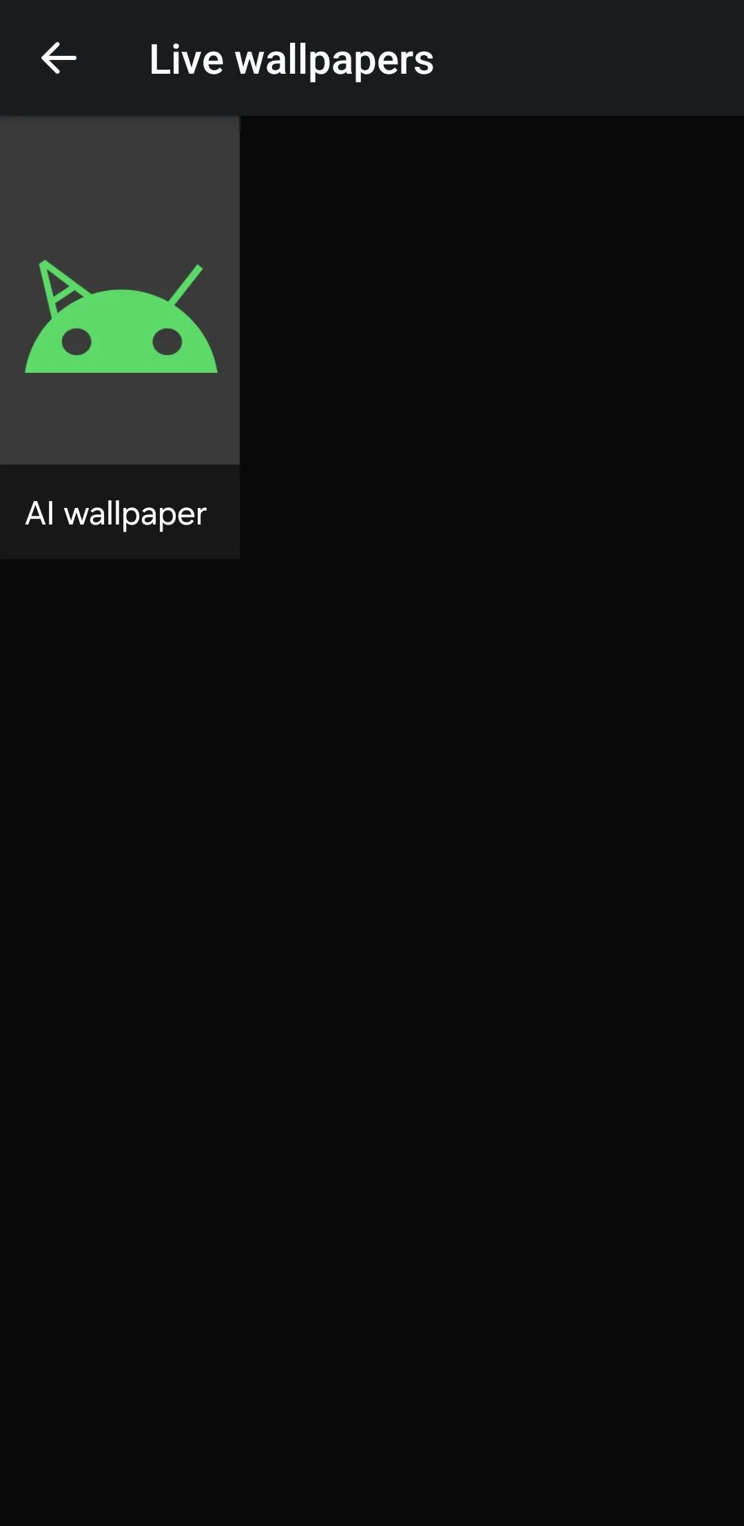 Tùy chọn hình nền AI trong ứng dụng Google Wallpapers trên Android