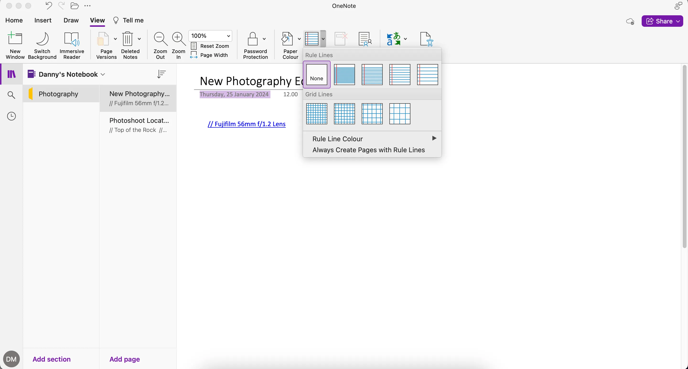 Tùy chọn phong cách giấy (Paper Style) trong Microsoft OneNote, cho phép người dùng tùy chỉnh giao diện trang ghi chú, tối ưu trải nghiệm.