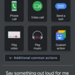 Ứng dụng Action Blocks hiển thị các khối hành động trên điện thoại Android