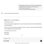 Ví dụ ChatGPT chuyển gạch đầu dòng thành email hoàn chỉnh
