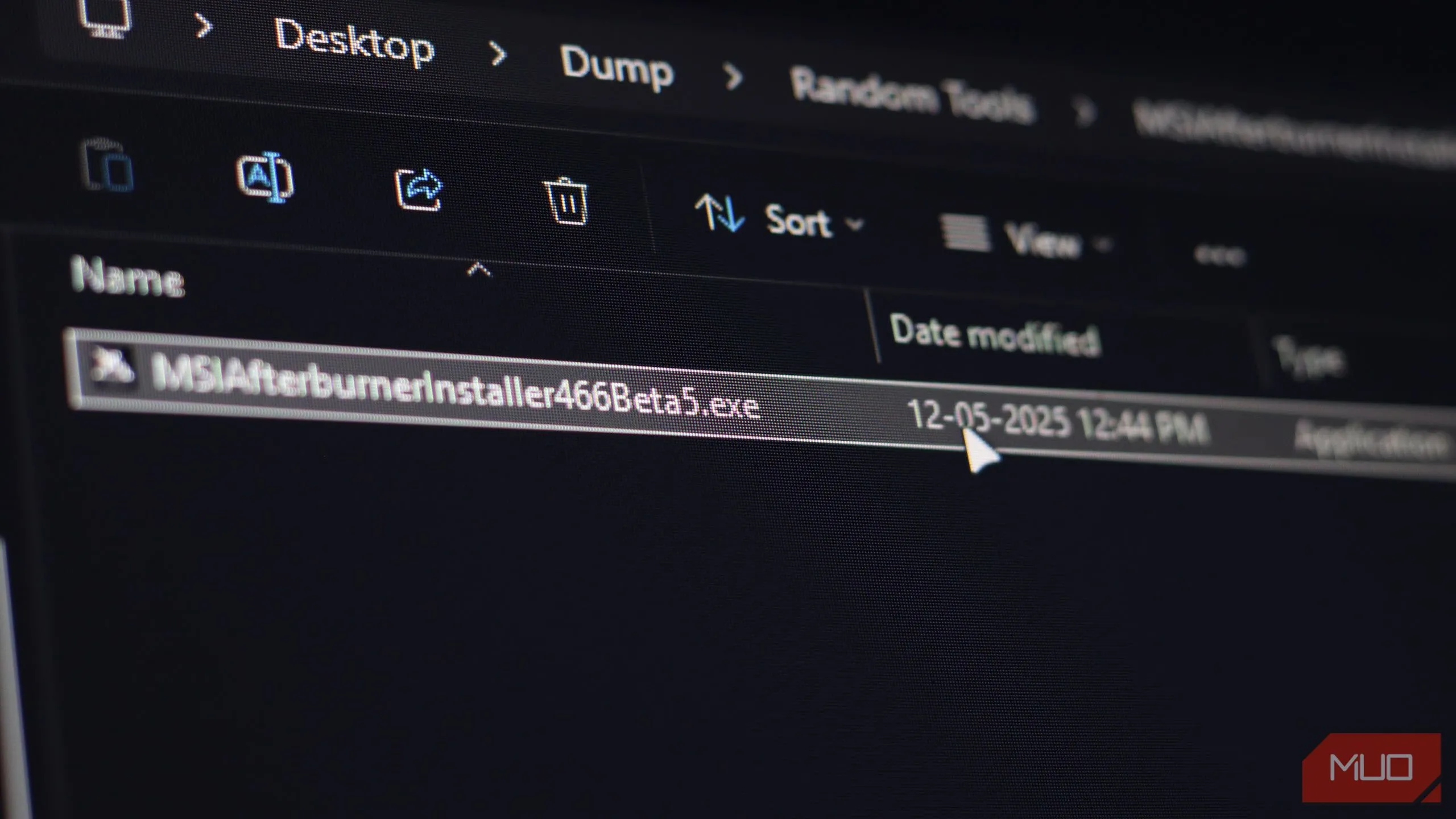 Ví dụ tệp tin thực thi (.exe) trong Windows File Explorer