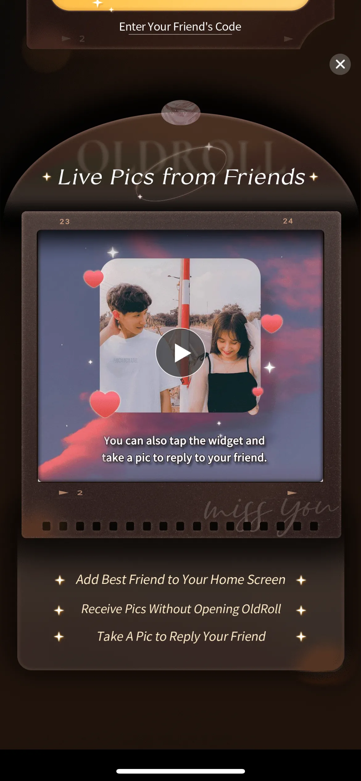 Widget Post Office của OldRoll để chia sẻ ảnh tức thì