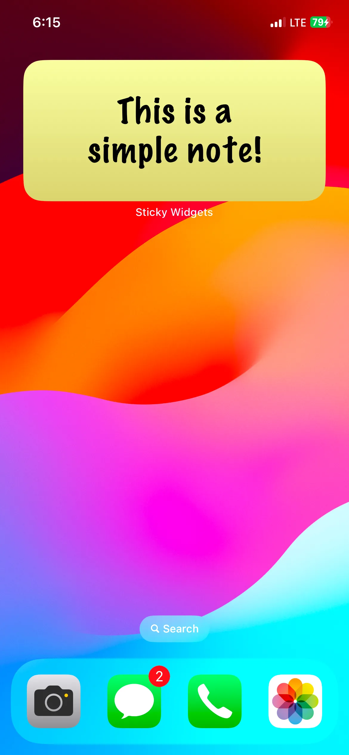 Widget Sticky Widgets trên iPhone cho phép tùy chỉnh ghi chú dán trên màn hình chính